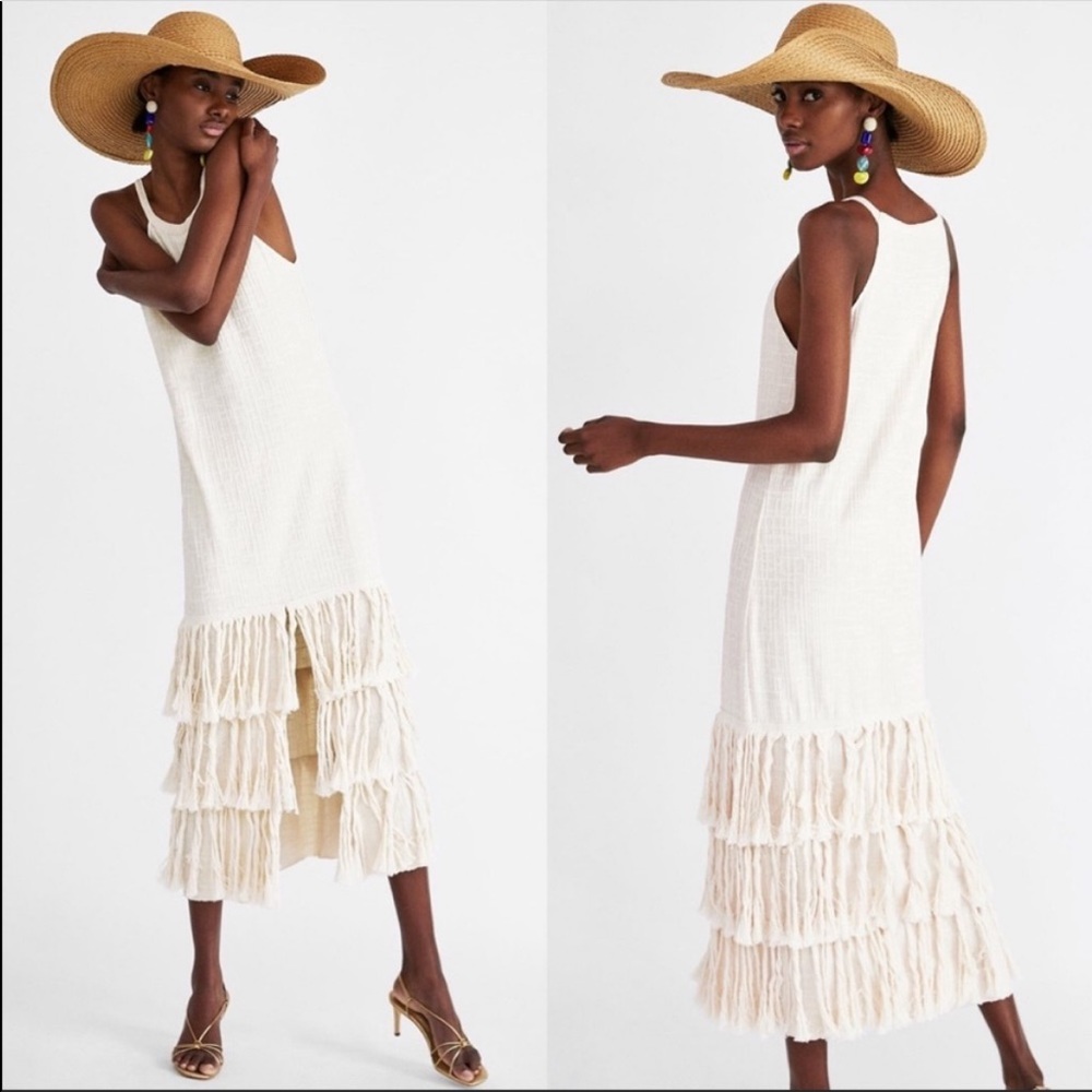 Zara fringe dress. Good Condition I wore it once.